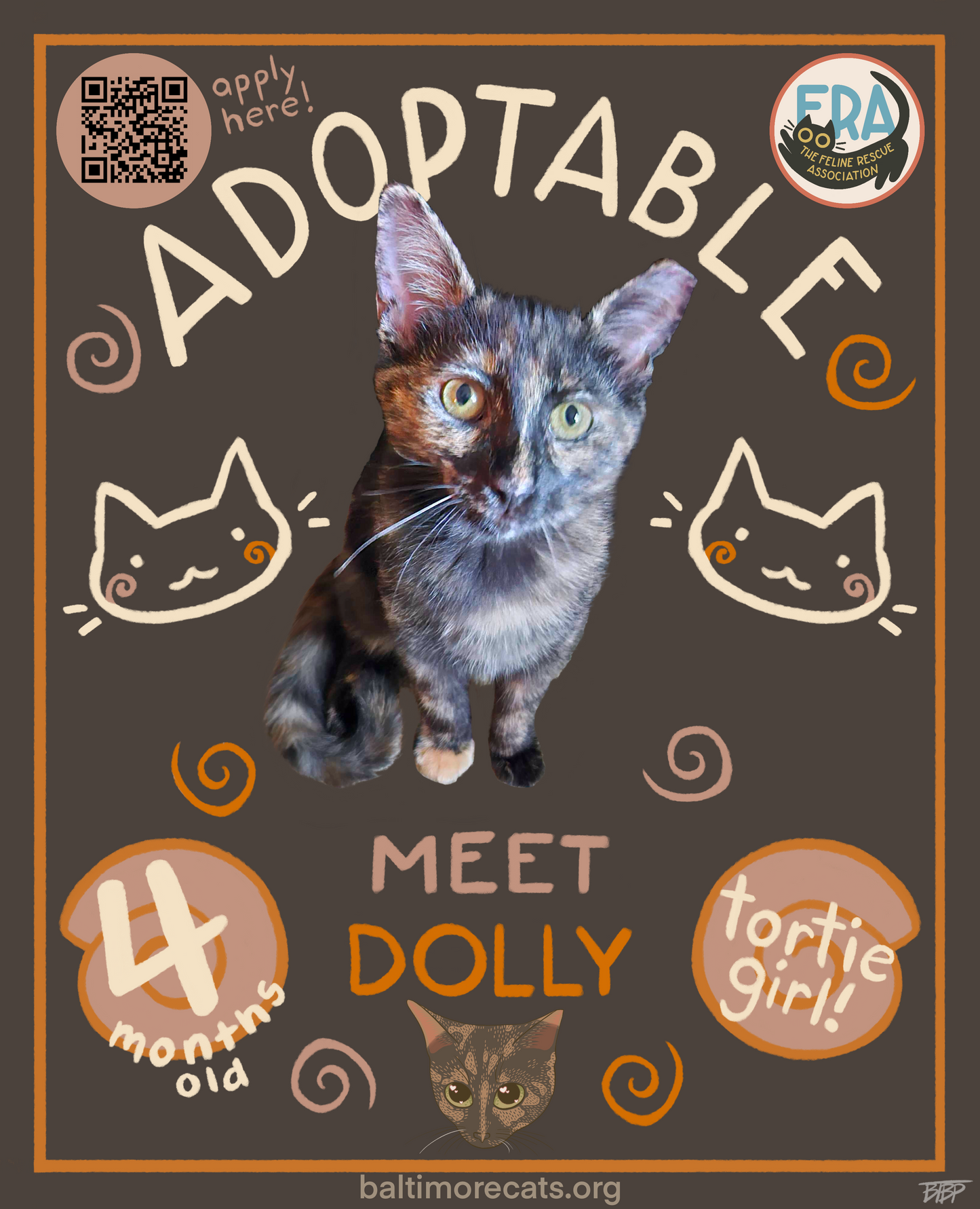 Foster Kitty - Dolly Sticker